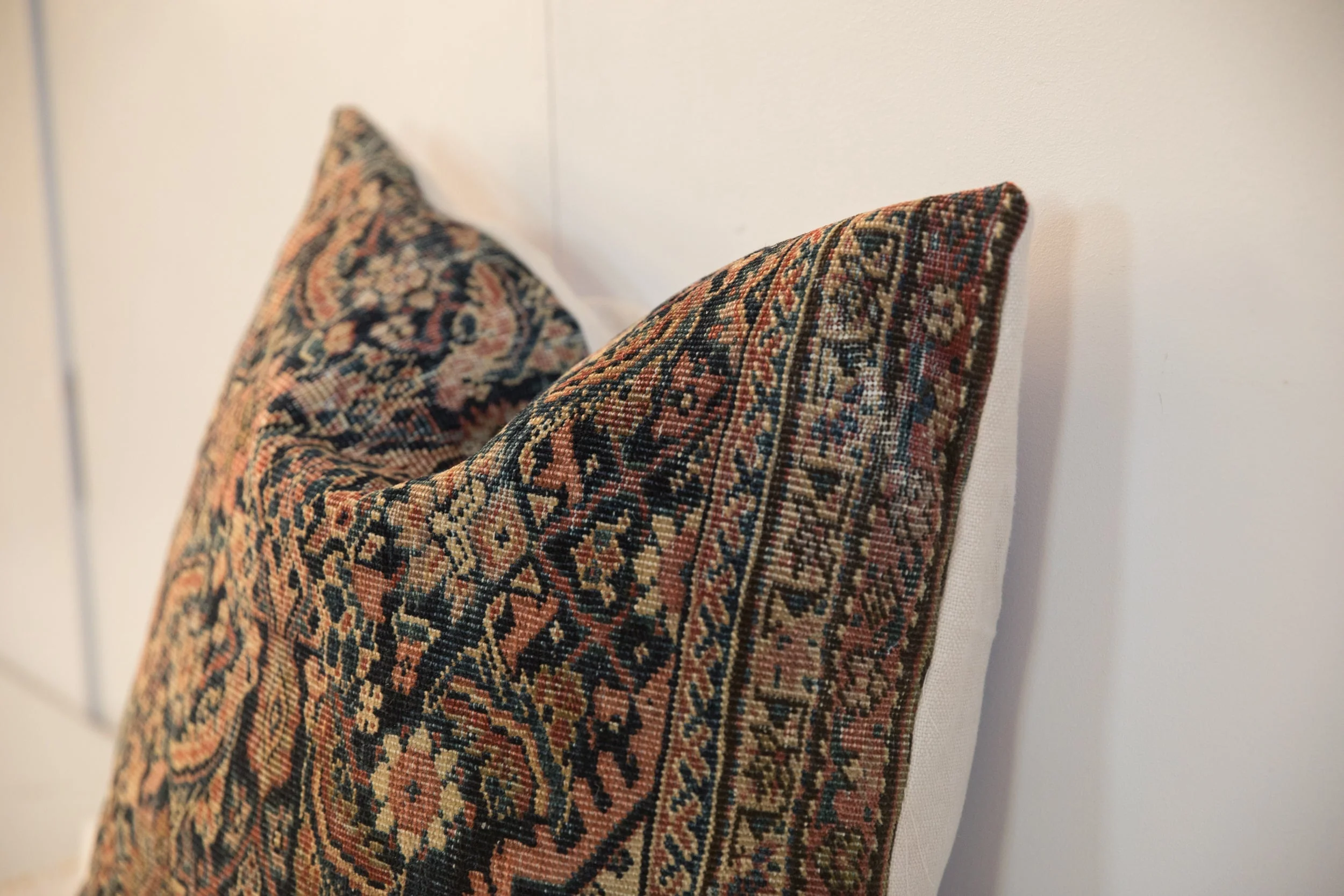 XL Vintage Rug Fragment Pillow 24x24 - Image 7