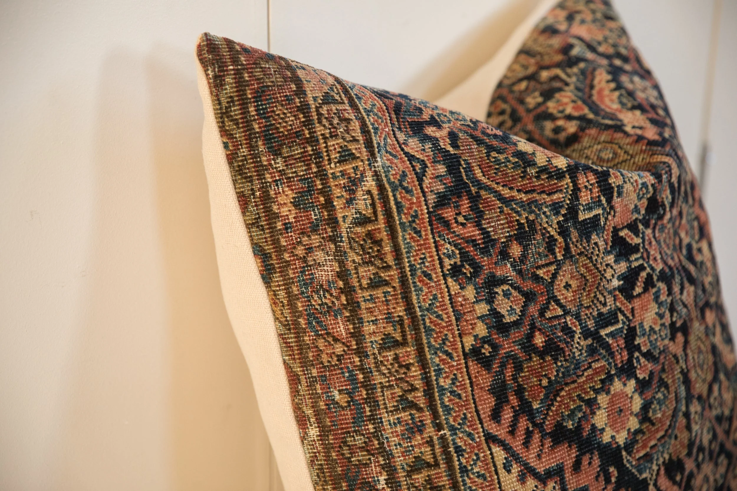 XL Vintage Rug Fragment Pillow 24x24 - Image 2