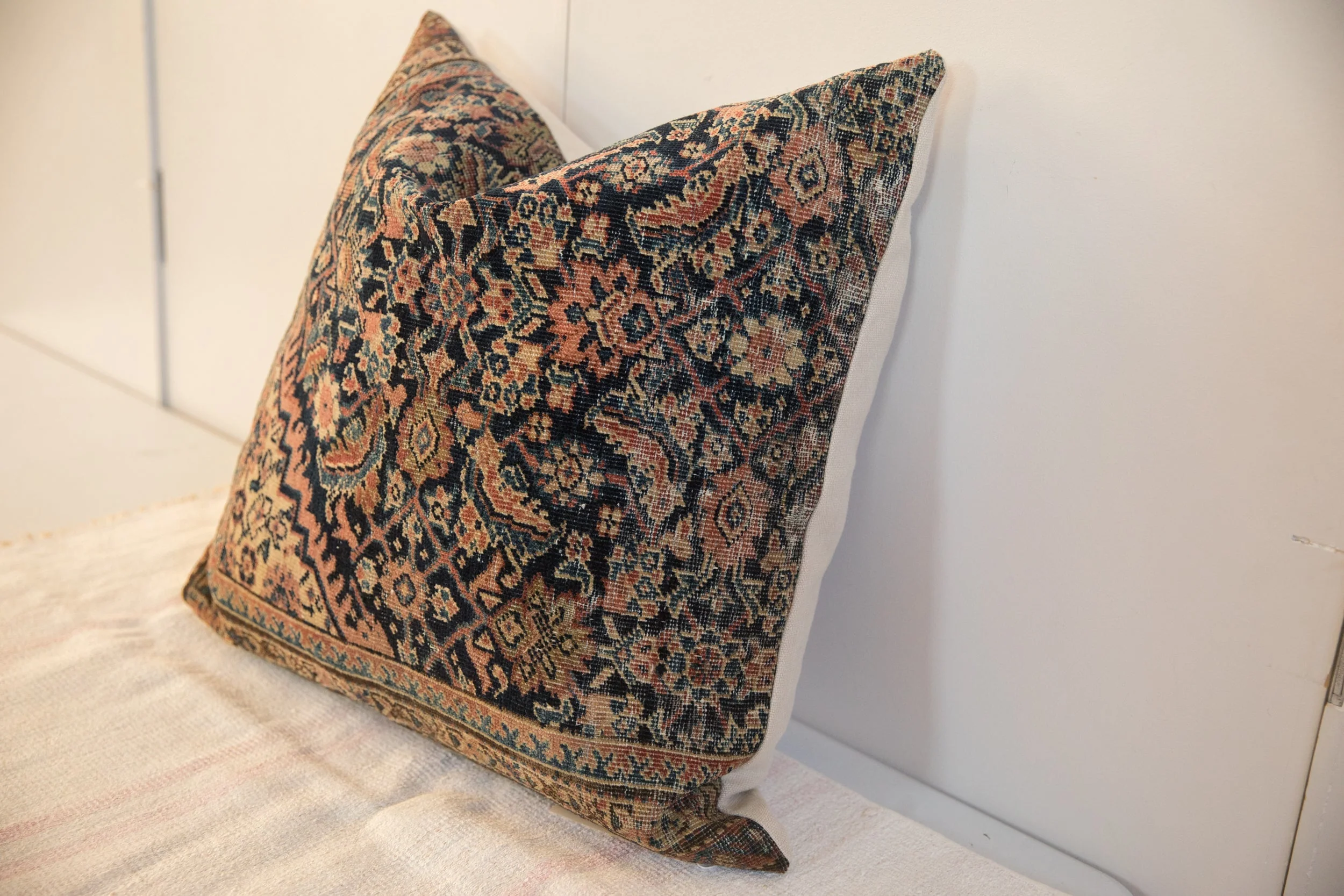 XL Vintage Rug Fragment Pillow 24x24 - Image 6