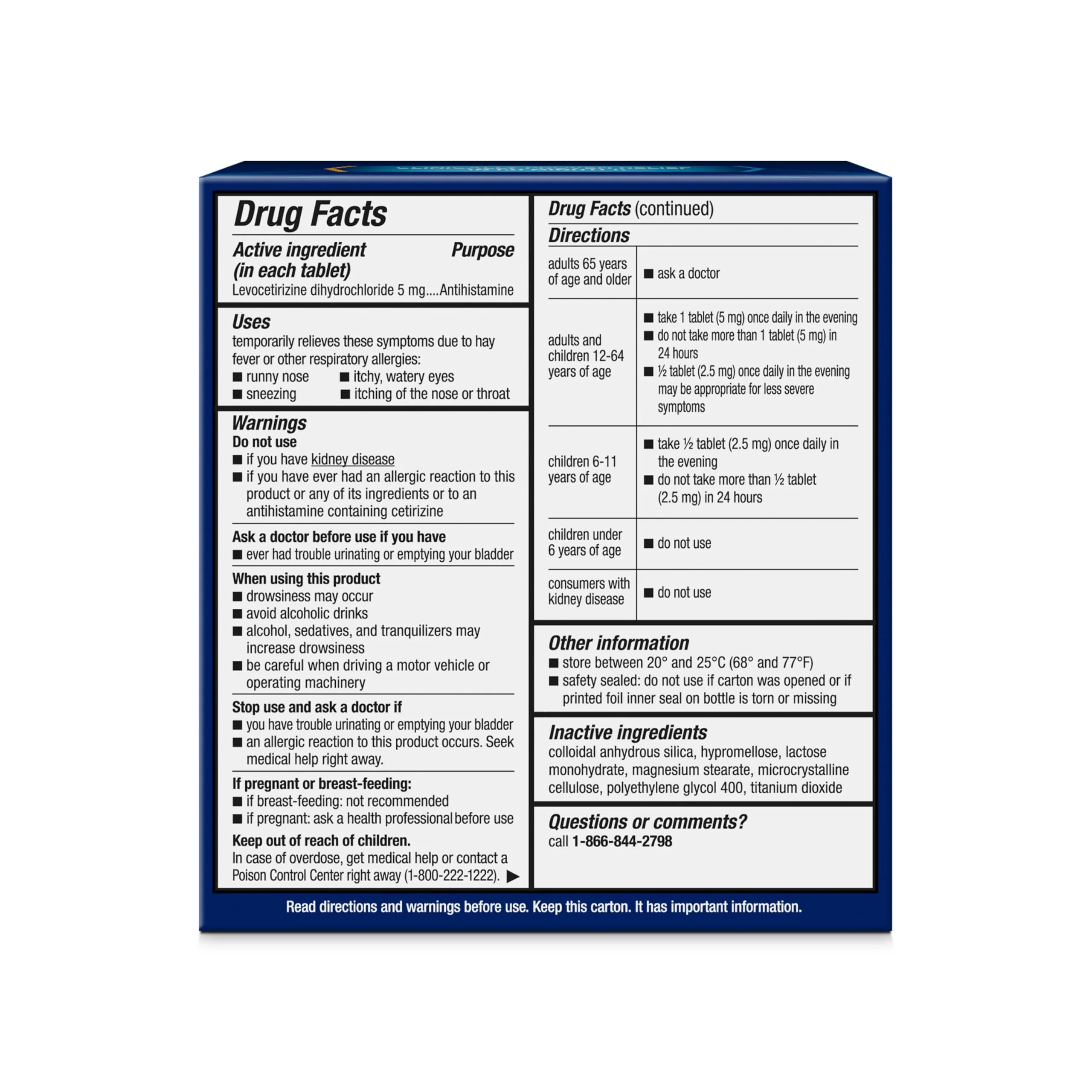 Xyzal 24 Hour Allergy Relief Medicine, Original Prescription Strength Antihistamine, Levocetirizine Dihydrochloride Tablets, 5 mg, 35 Count - Image 11