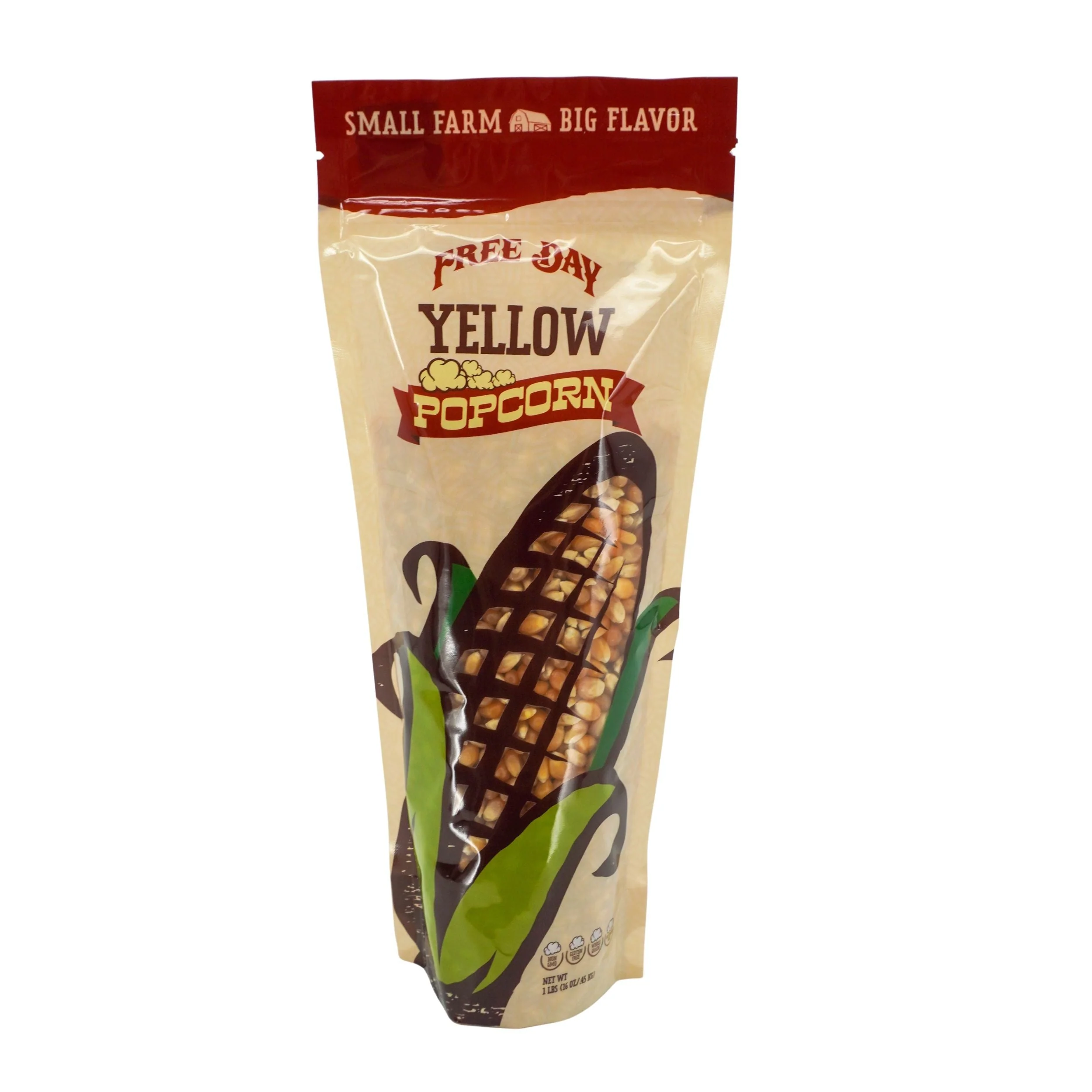 Yellow Butterfly Un-Popped Popcorn | Pack of 3 | 1 lb | Non-GMO | Free Day Popcorn - Image 2