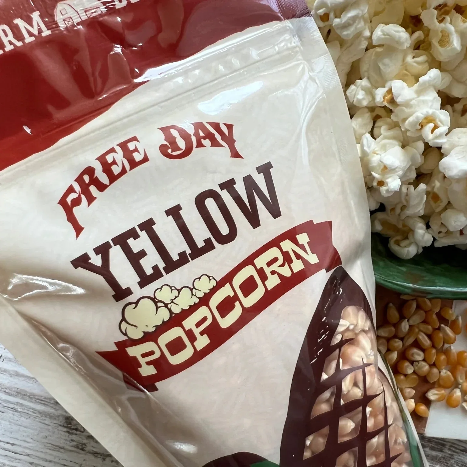 Yellow Butterfly Un-Popped Popcorn | Pack of 3 | 1 lb | Non-GMO | Free Day Popcorn - Image 6