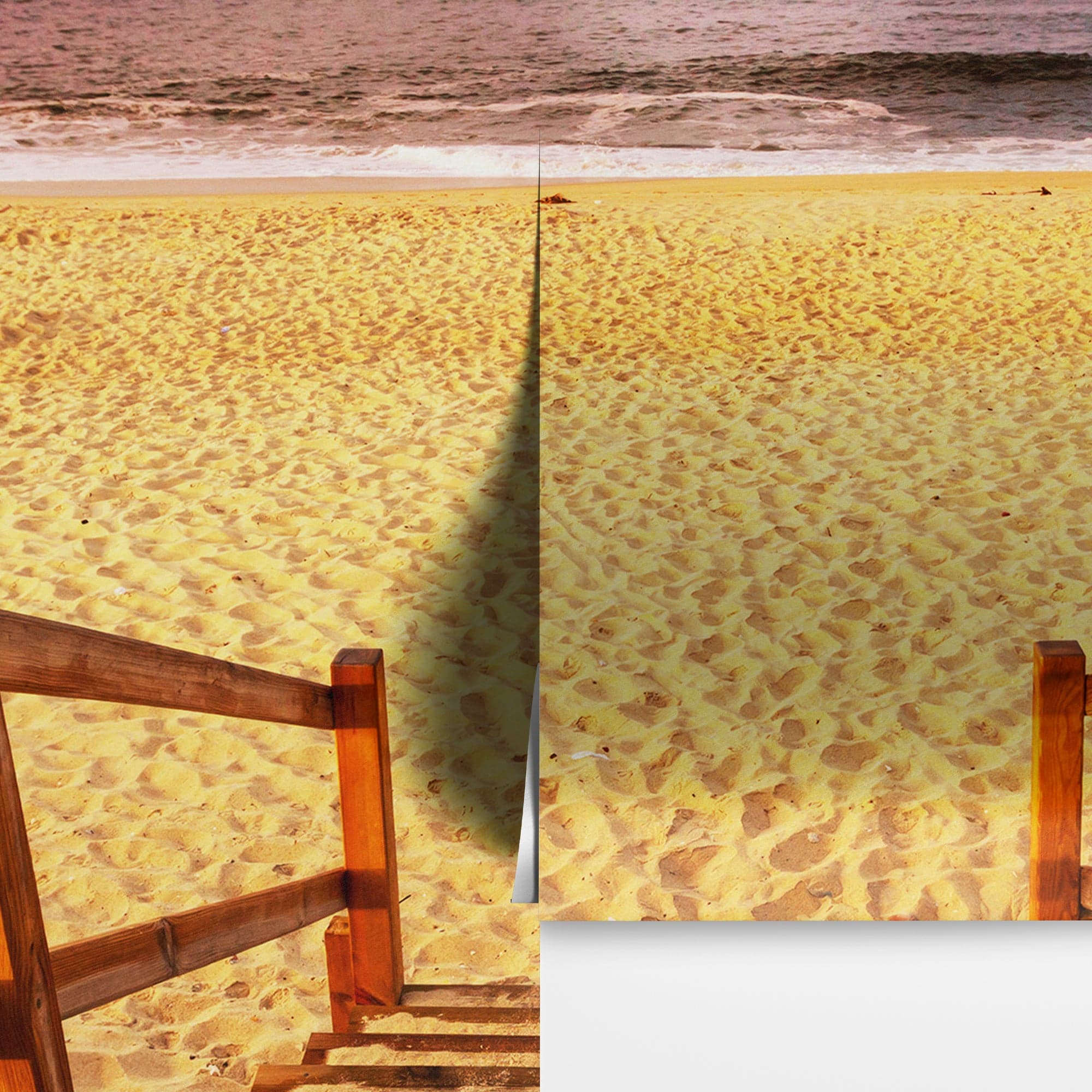 Yellow Sunset on Beach Wallpaper Mural. #6049 - Image 10