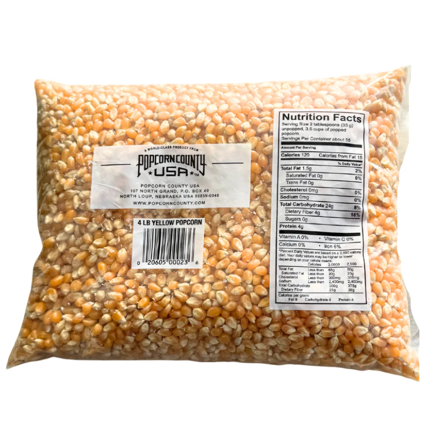 Yellow Un-Popped Popcorn Kernels | 4 lb | Pack of 3 | Non-GMO | Popcorn County USA | North Loup Valley - Image 3