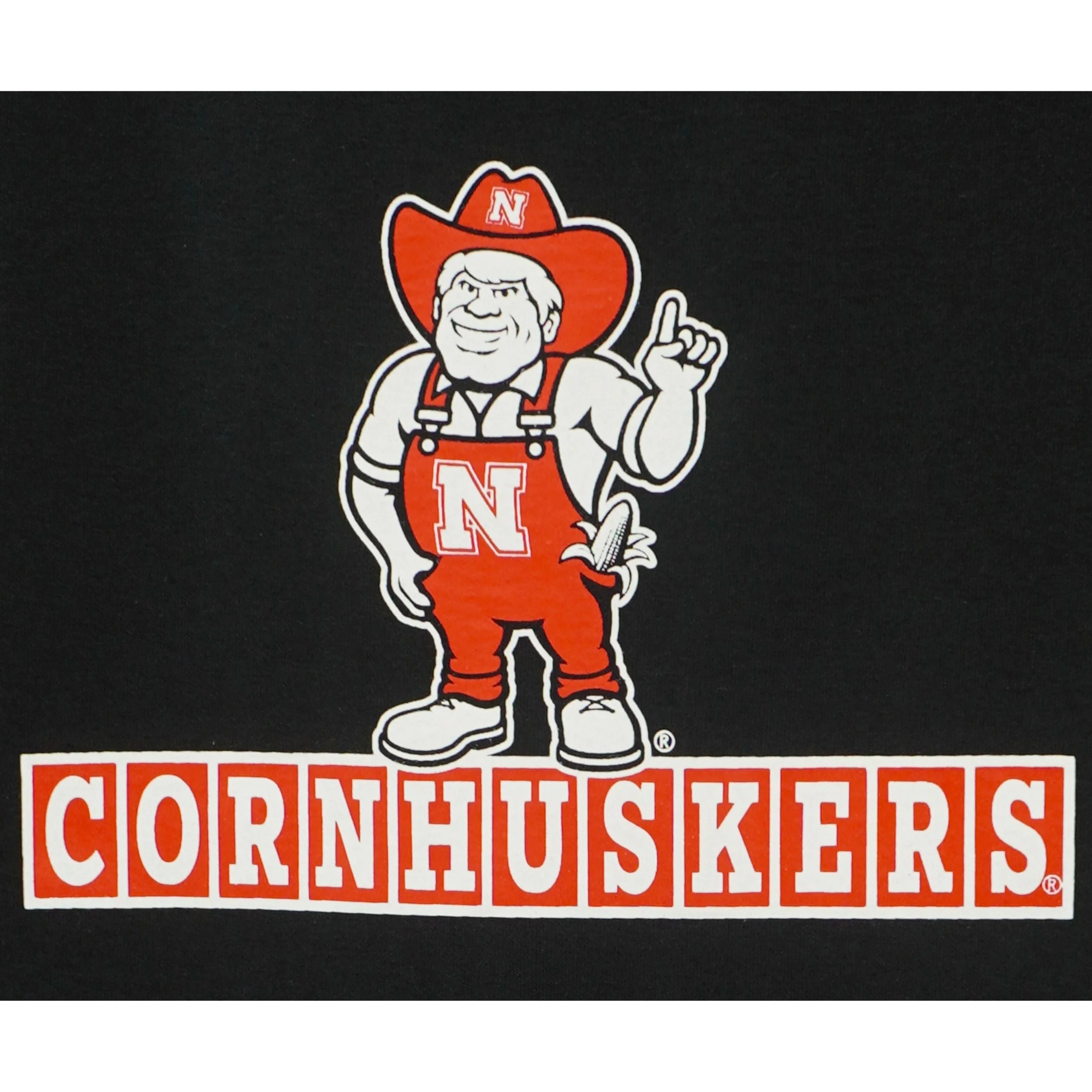 Youth Herbie Husker Cornhuskers T-Shirt | Black | Multiple Sizes | Lou's Sporting Goods | 25N14YBT - Image 2