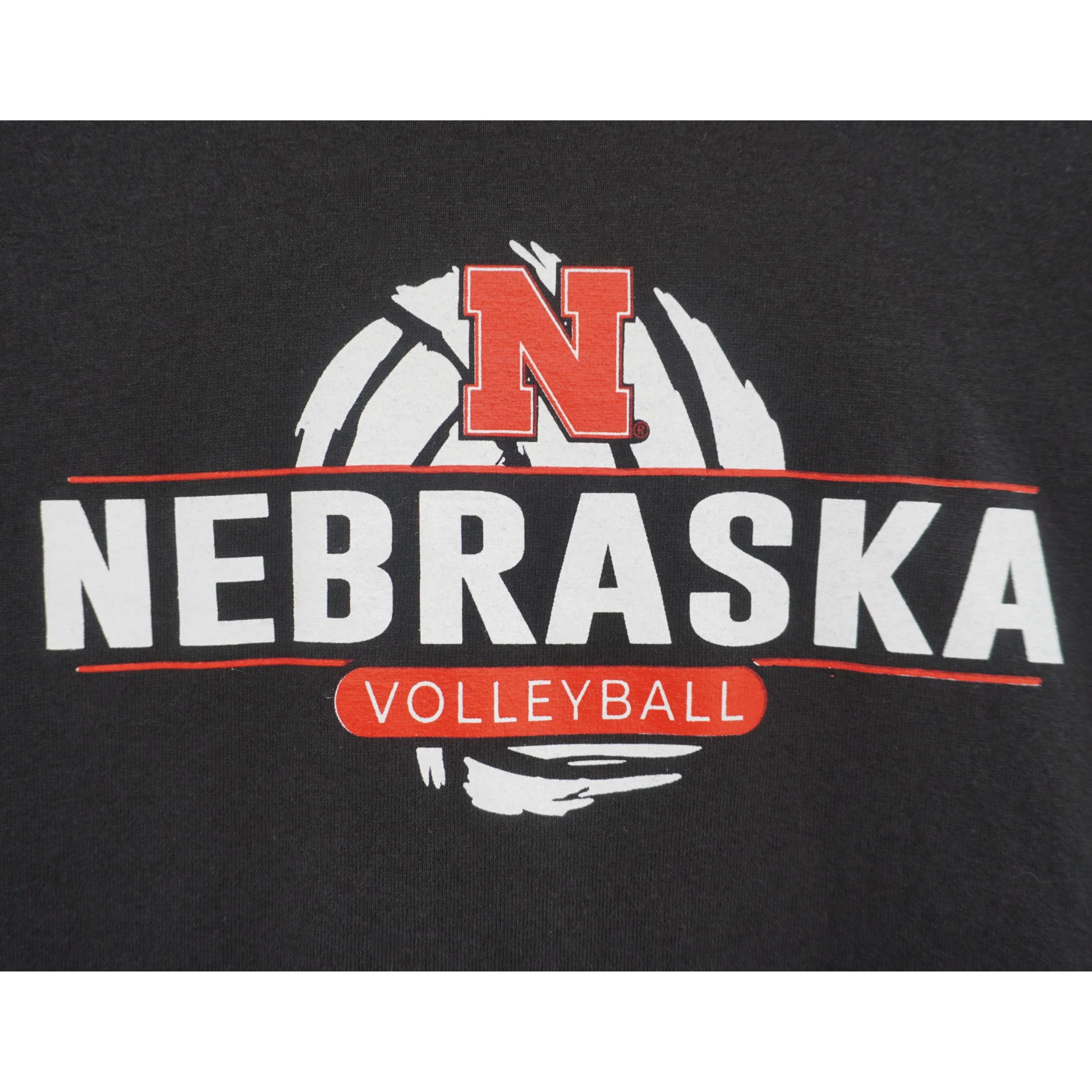 Youth Nebraska Volleyball T-Shirt | Black | Multiple Sizes | Lou's Sporting Goods | 25N7YBT - Image 4