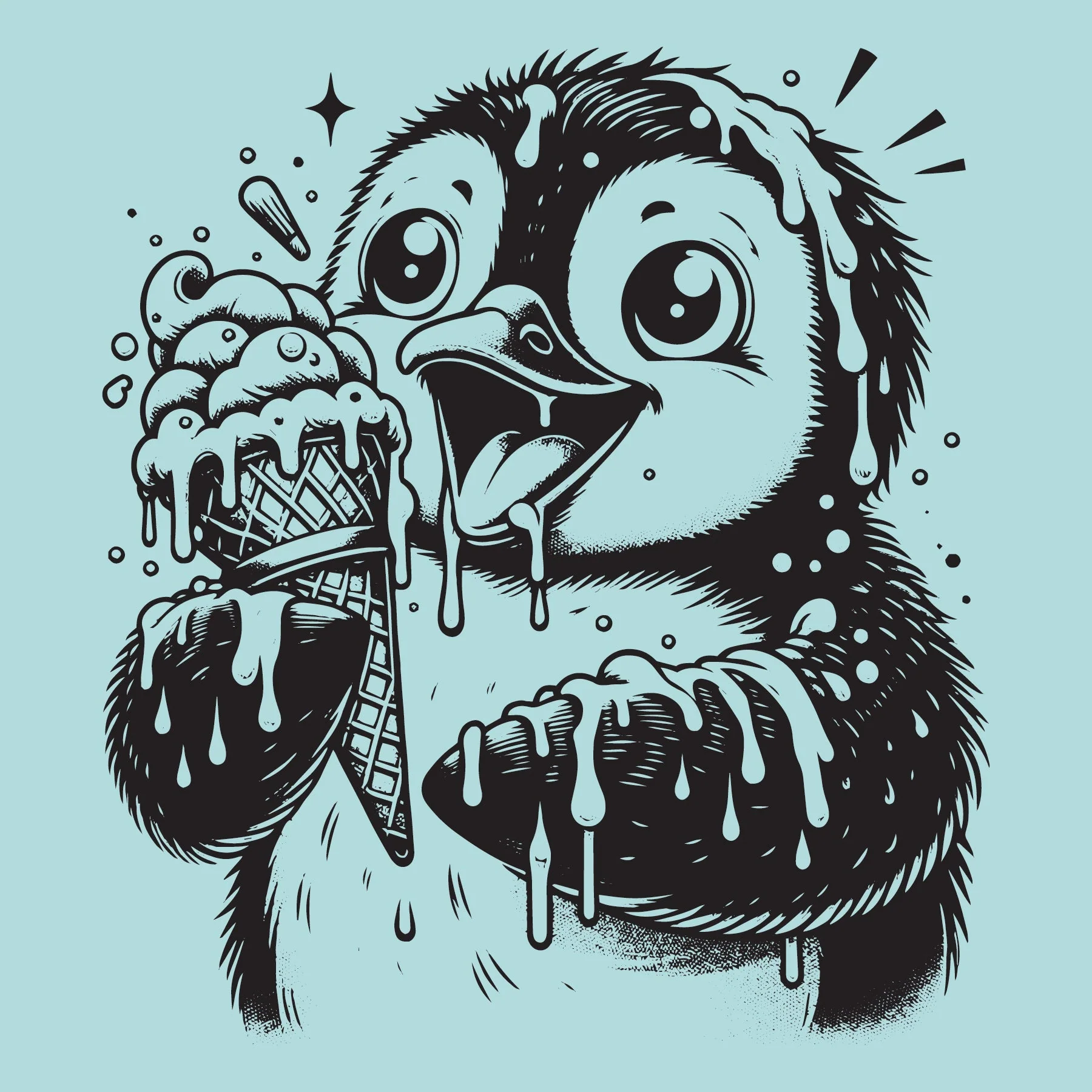 Youth Penguin Ice Cream T-Shirt | Multiple Sizes | The Hex + The Hive - Image 2