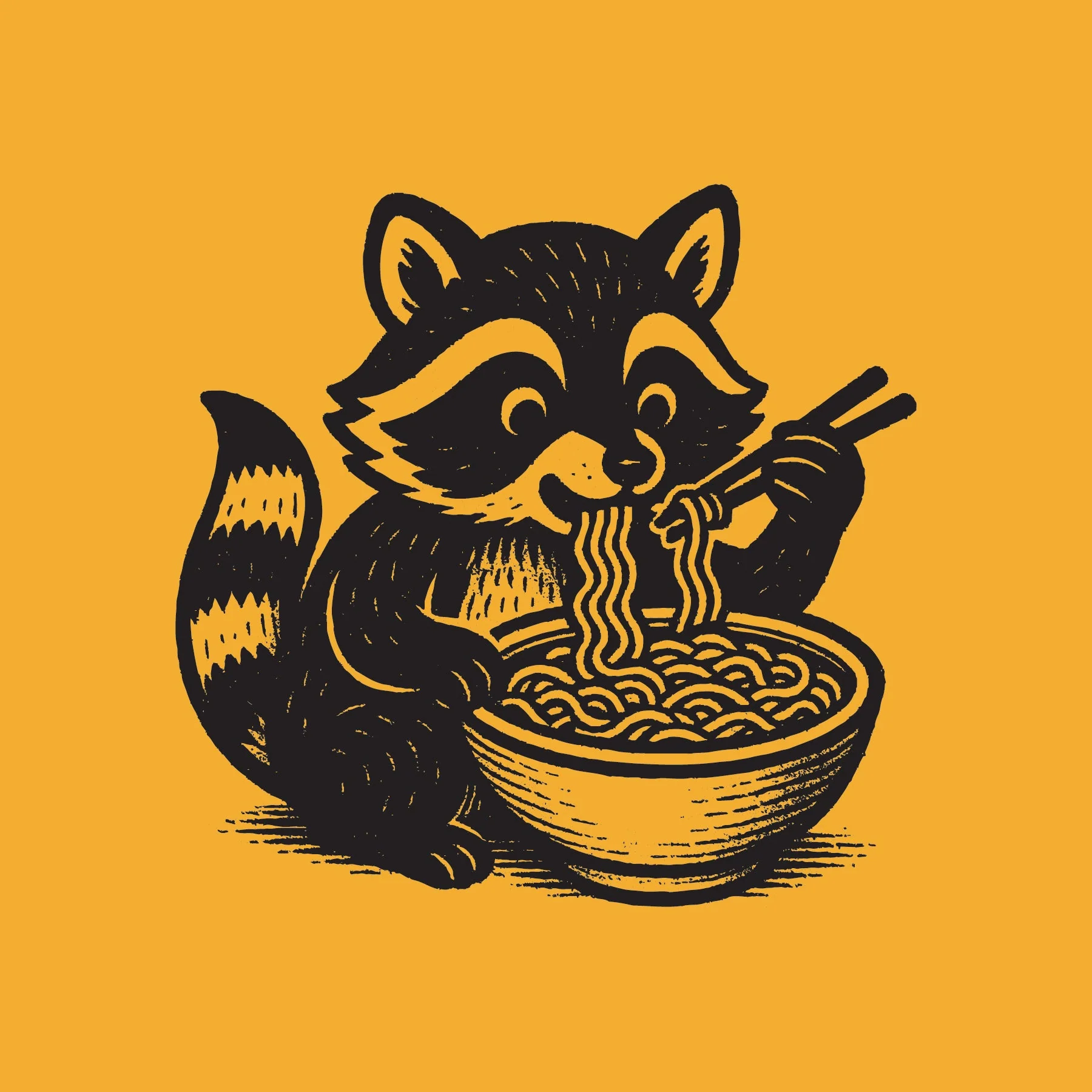 Youth Raccoon Ramen T-Shirt | Multiple Sizes | The Hex + The Hive - Image 2