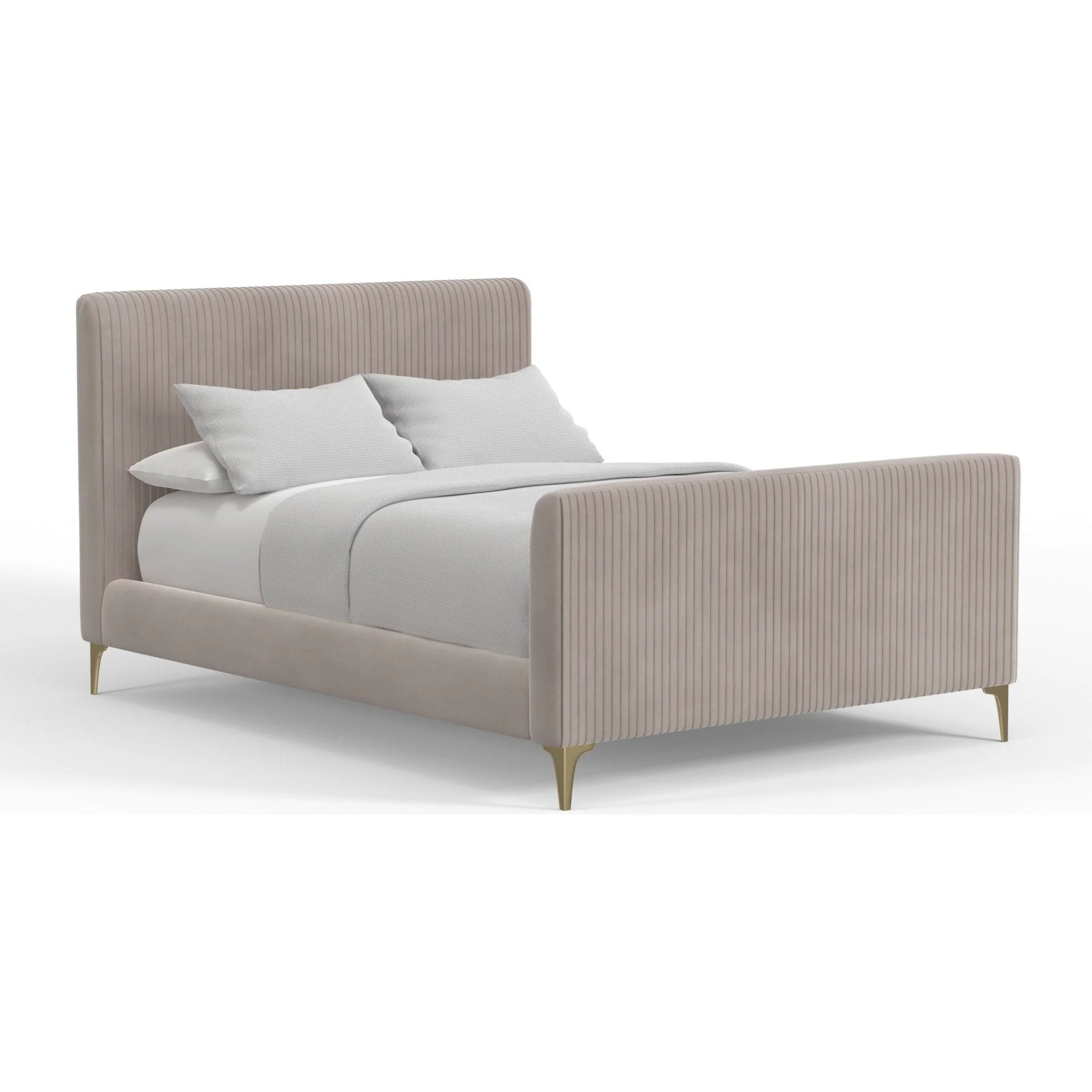 Zaldy Platform Bed, Light Grey - Image 2