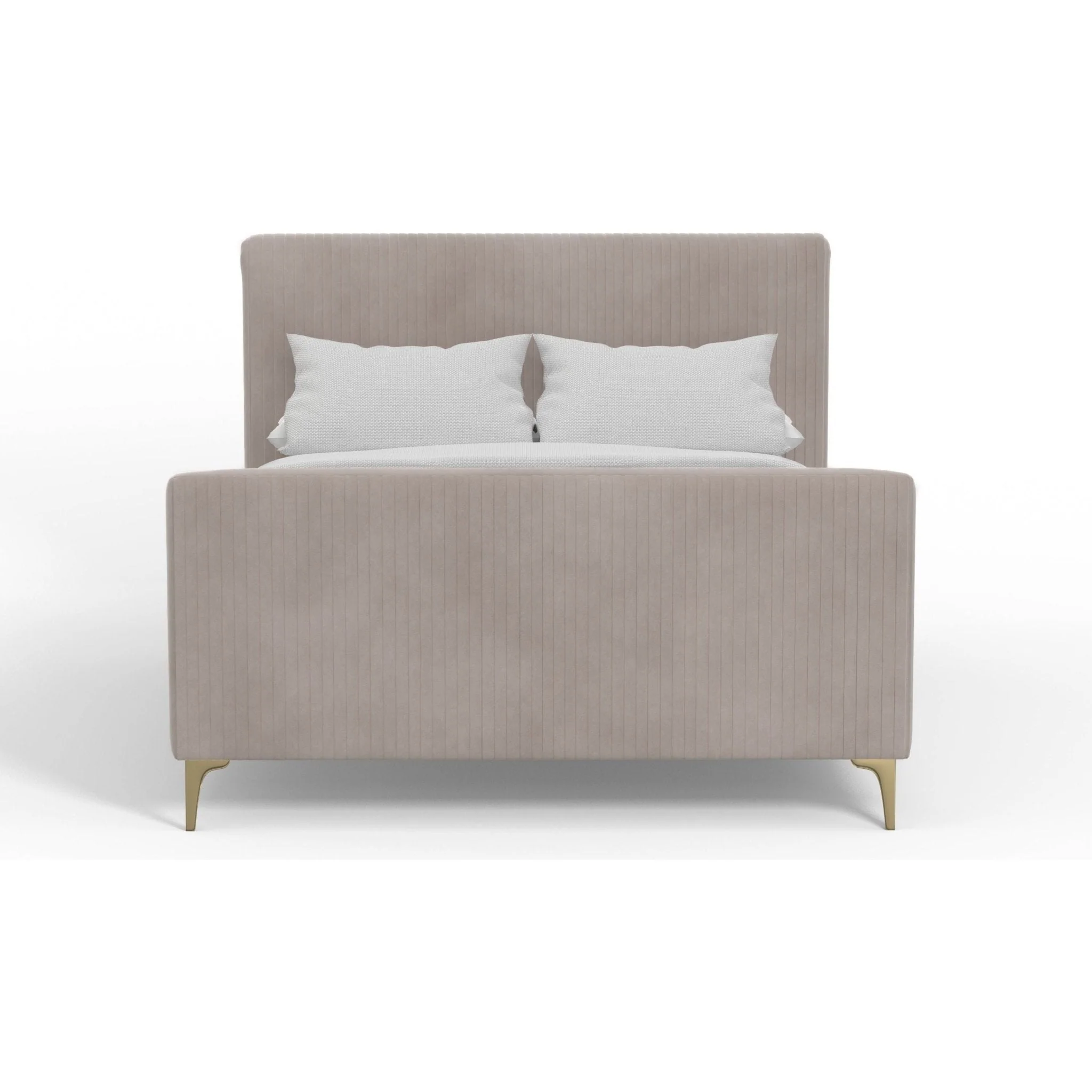 Zaldy Platform Bed, Light Grey - Image 3