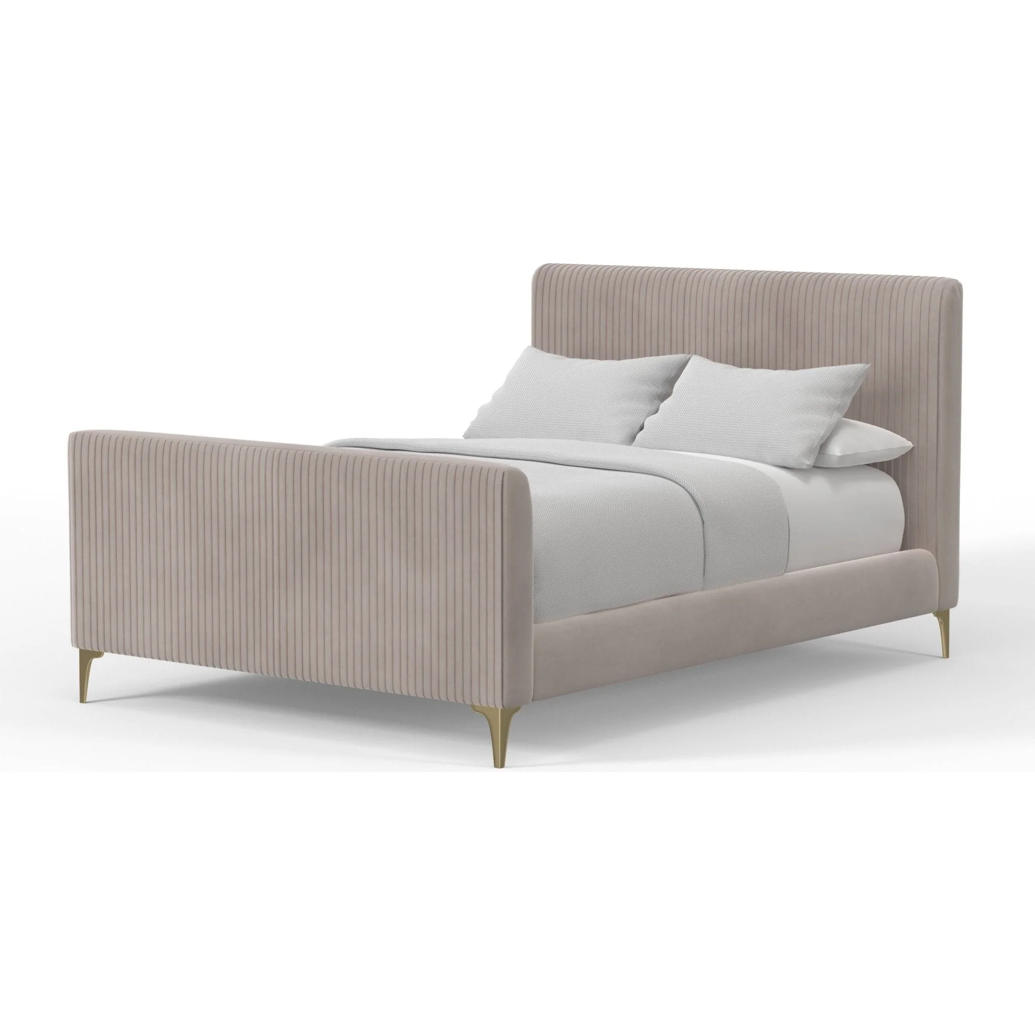 Zaldy Platform Bed, Light Grey - Image 4