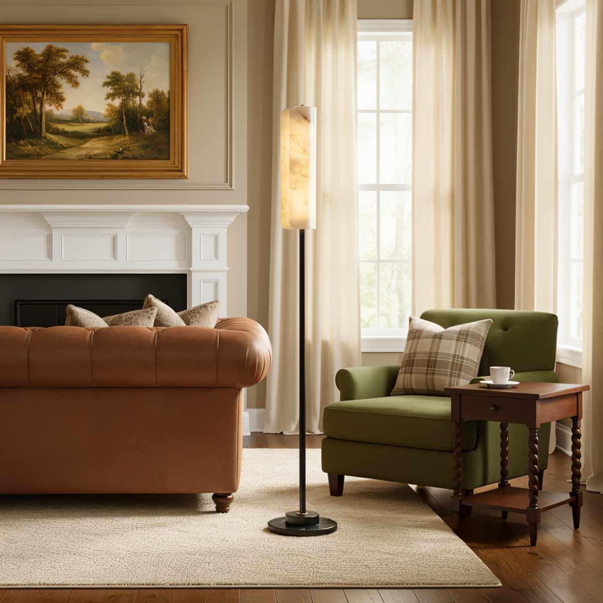 Zazu Alabaster Floor Lamp - Image 2