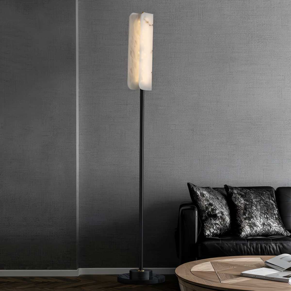 Zazu Alabaster Floor Lamp - Image 4