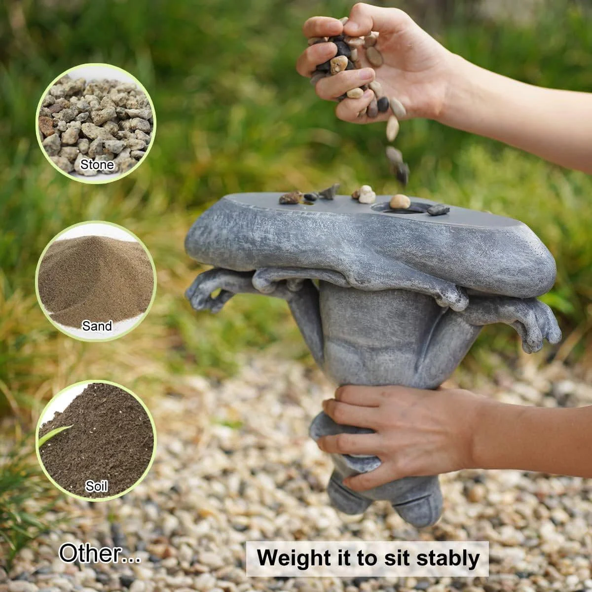 Zen Garden Meditating Yoga Frog Statue - Image 4