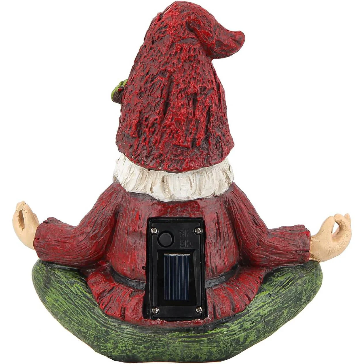 Zen Garden Meditating Yoga Solar Gnome Statue - Image 4