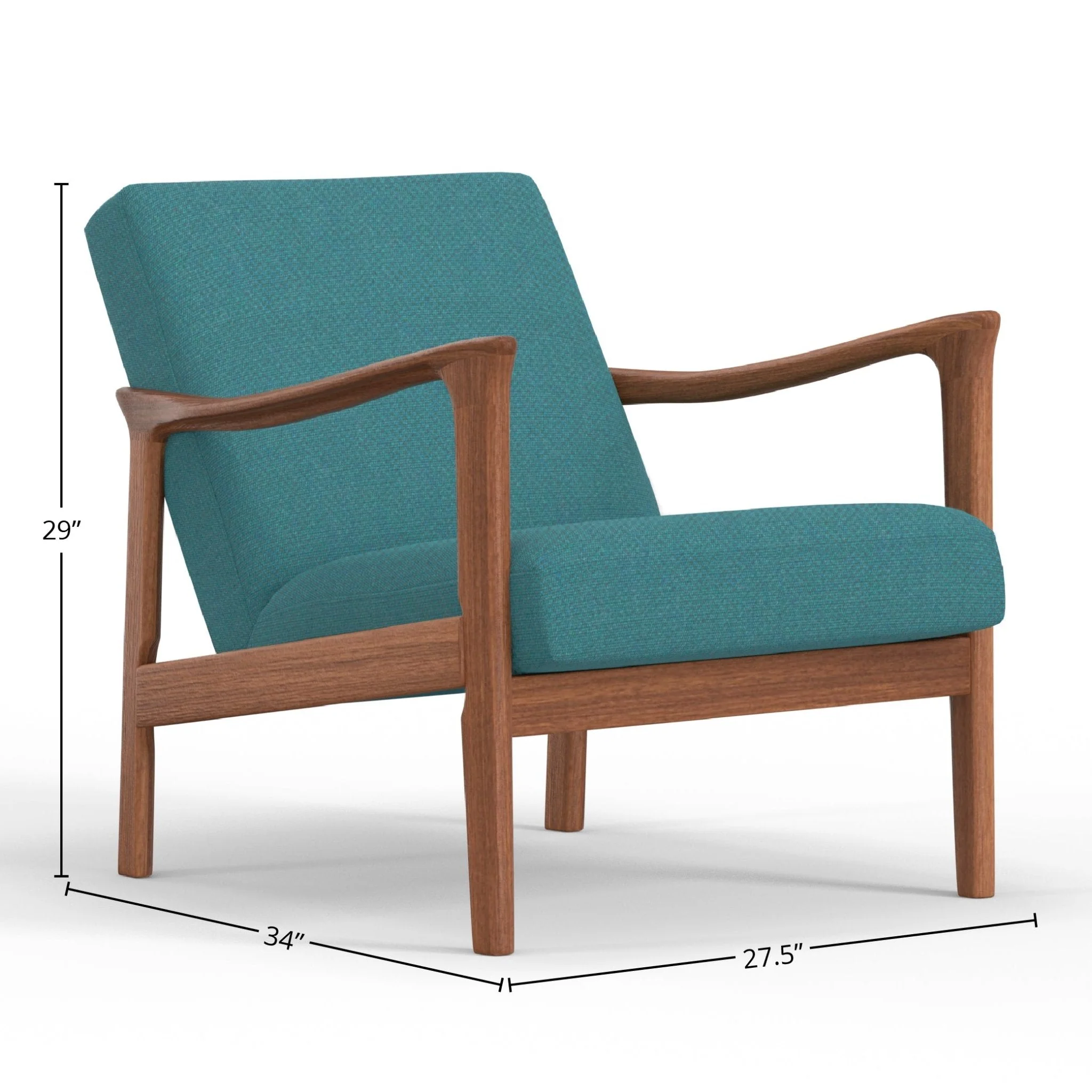 Zephyr Lounge Chair (Turquoise) - Image 6